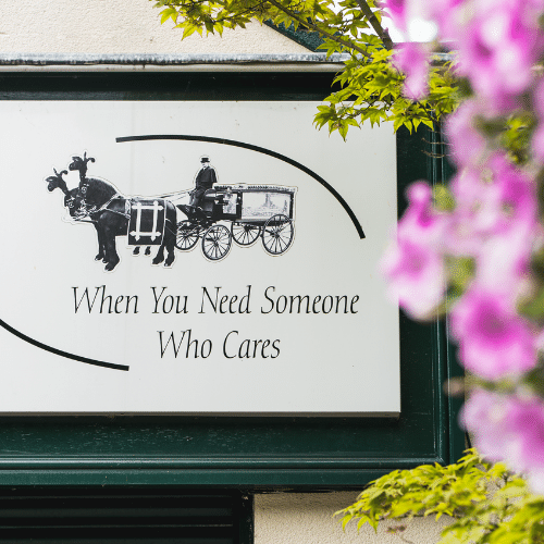 Ian Mann & Son Funeral Directors Marple Garage Sign - When You Need Someone Who Cares